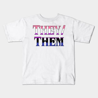 Genderfluid - They/Them Pronoun Shirt Kids T-Shirt